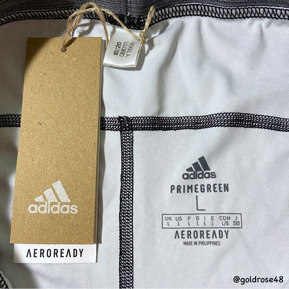 Adidas Aeroready short training tights black/white GM0111 - Picture 4 of 7